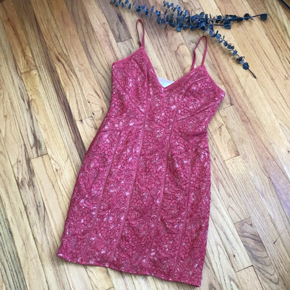 TJD Coral Lace Dress